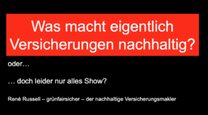 Versicherung und Nachhaltigkeit